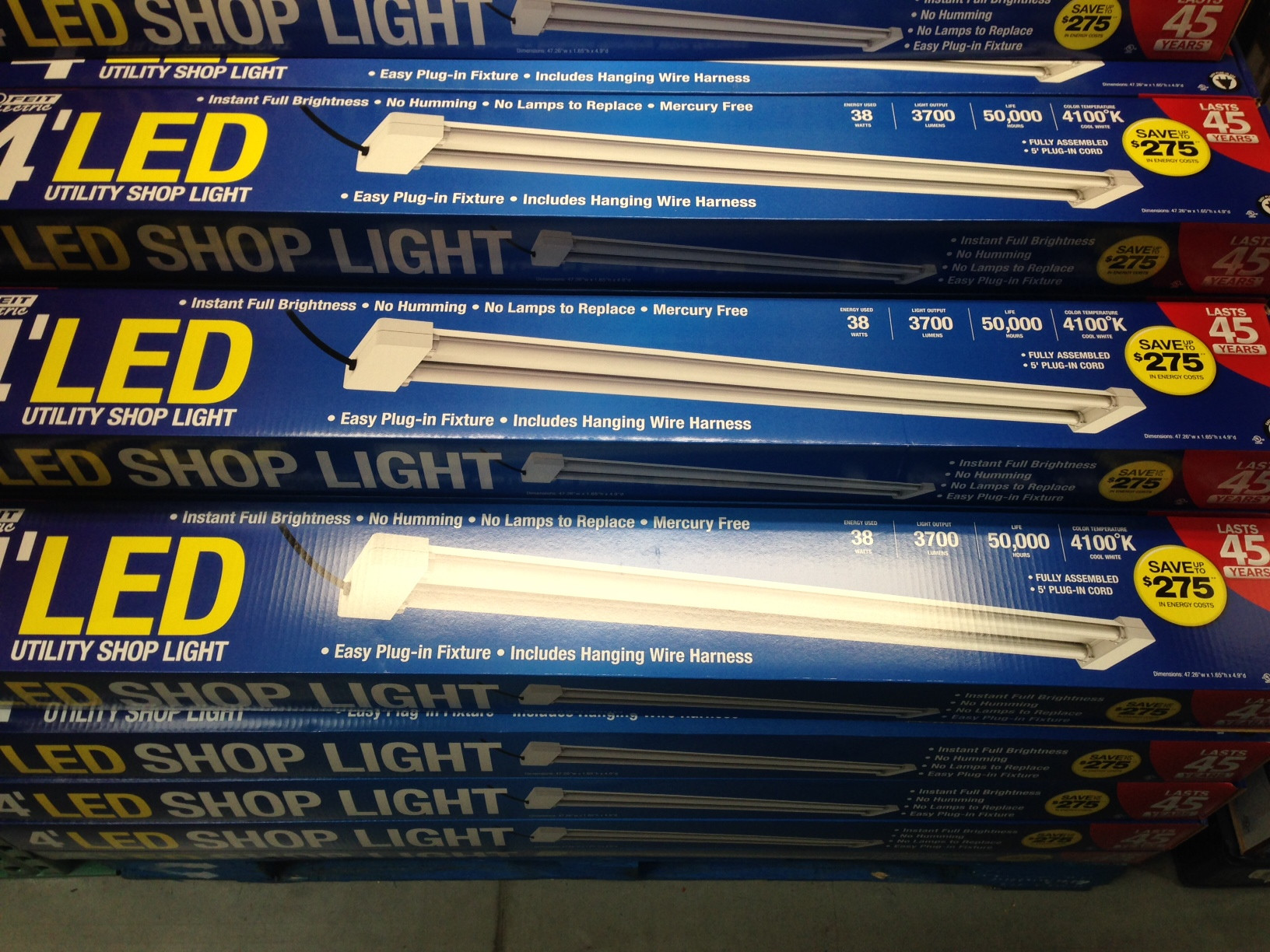 Feit Electric T8 LED Fixtures at Costco The Garage Journal