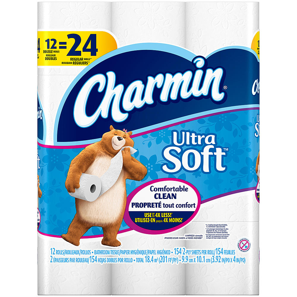 Kmart-Charmin Toilet Paper 12 double rolls $5.99. (RR 9.49) Good if you