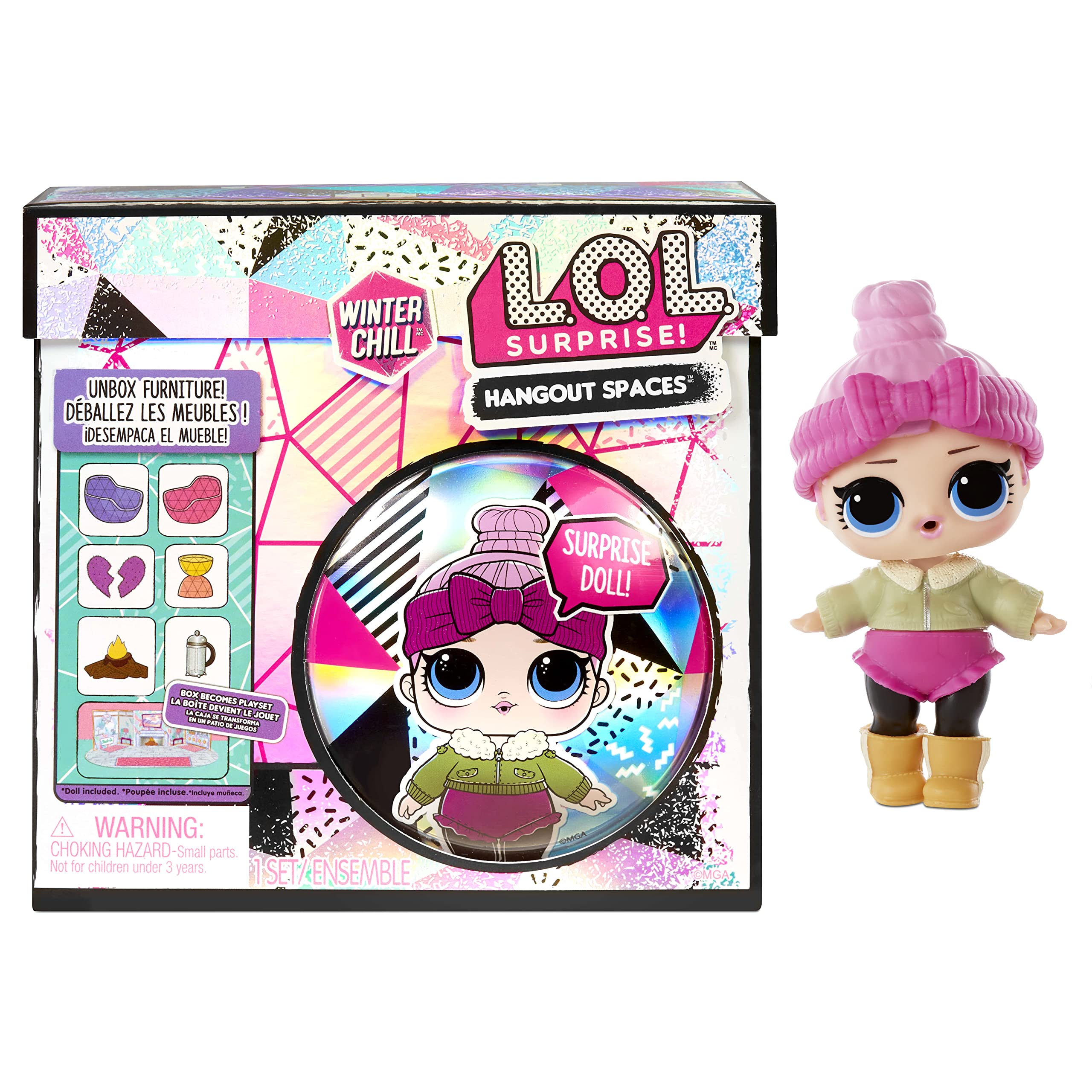 Lol Surprise Winter Chill Hangout Spaces Playset W Cozy Babe Doll Surprises Accessories