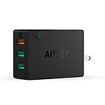 Aukey Quick Charge 2.0 USB 42W 3-Port Wall Charger + 3.3&#039; Cable