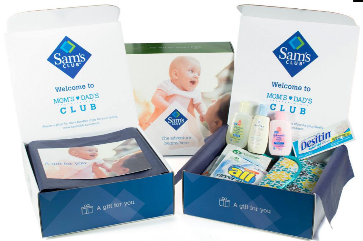 Free baby box of samples from Sam's Club