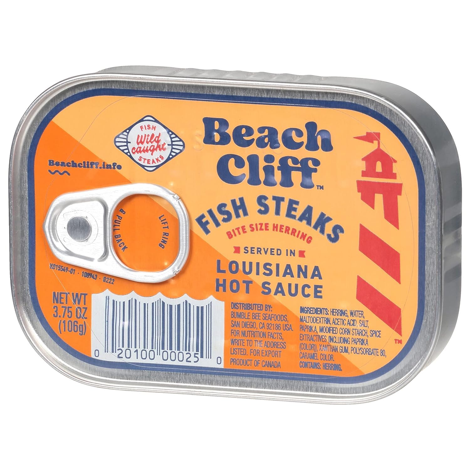 Oz Beach Cliff Wild Caught Herring Fish Steaks In Louisiana Hot Sauce W S S Free