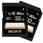 2-Pack Sony 32GB SDHC/SDXC Class 10 UHS-1 R40 Memory Card (SF32UY/TQMN) $35 + Free Shipping! (eBay Daily Deal) *it's back &amp; even better*