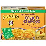 Annie's Homegrown Wisconsin Cheddar Microwavable Mac &amp; Cheese, 5-Count 2.15 Packets (Pack of 6), $8.67 with Amazon Mom Subscribe and Save and 15% off coupon