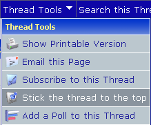 Stick thread to the top