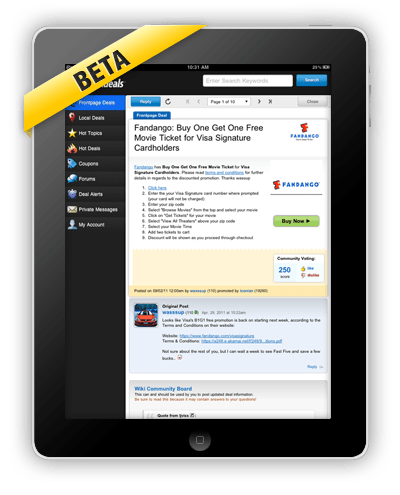 Slickdeals iPad App Screenshot 2