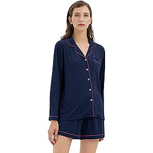 Women's Long Sleeve Pajama Sleep Set (various colors) $  14.49 @Amazon