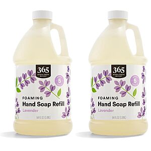 2-Pack 64oz. 365 Whole Foods Market Foaming Hand Soap Refill (Lavender Scent) .75