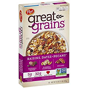 Post Great Grains Raisins, Dates & Pecans Whole Grain Cereal, 16 Ounce - $1.59