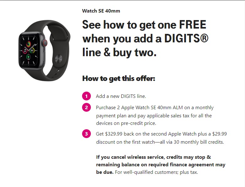 t mobile iwatch plan