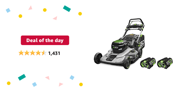 Deal of the day: EGO Power+ LM2102SP-A 21-Inch 56-Volt Lithium-ion Self-Propelled Cordless Lawn Mower (2) 4.0Ah Battery and Rapid Charger Included,Black - $454