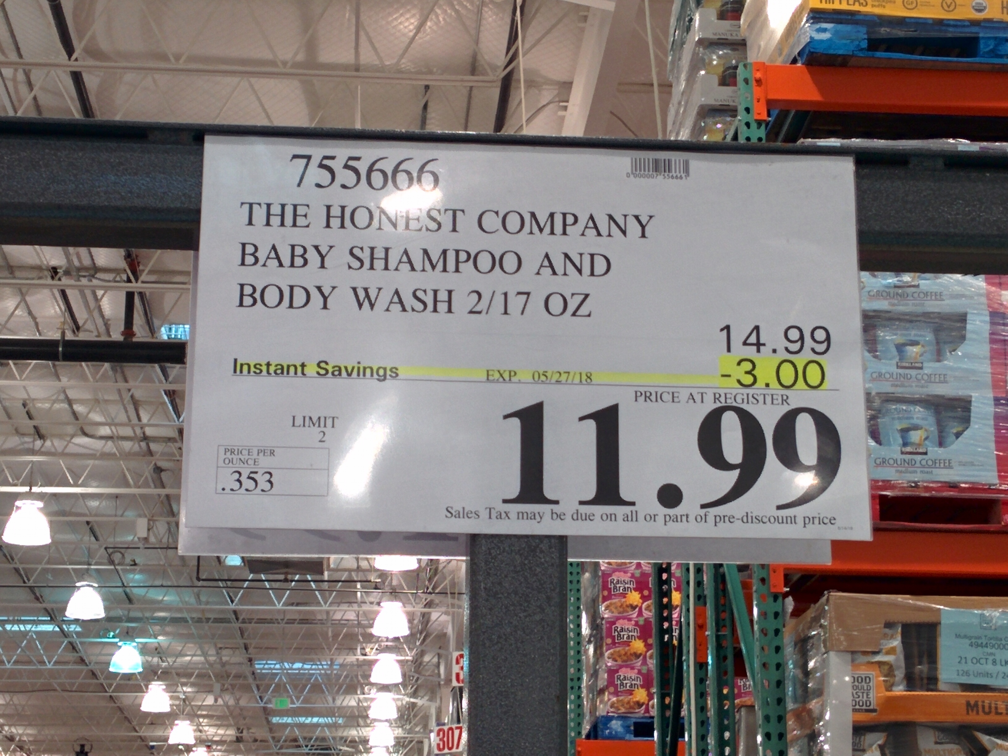costco baby shampoo