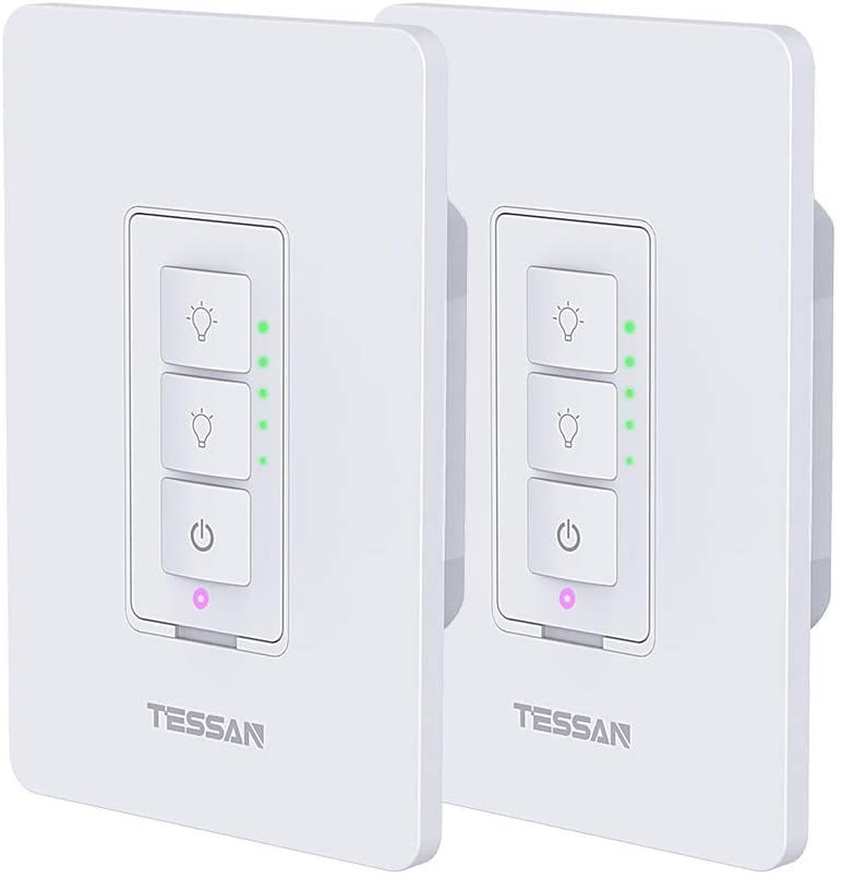 Amazon 2 Pack Smart Dimmer Switch For Dimmable Led Lights Wifi Light Switch White 19 74 Fs