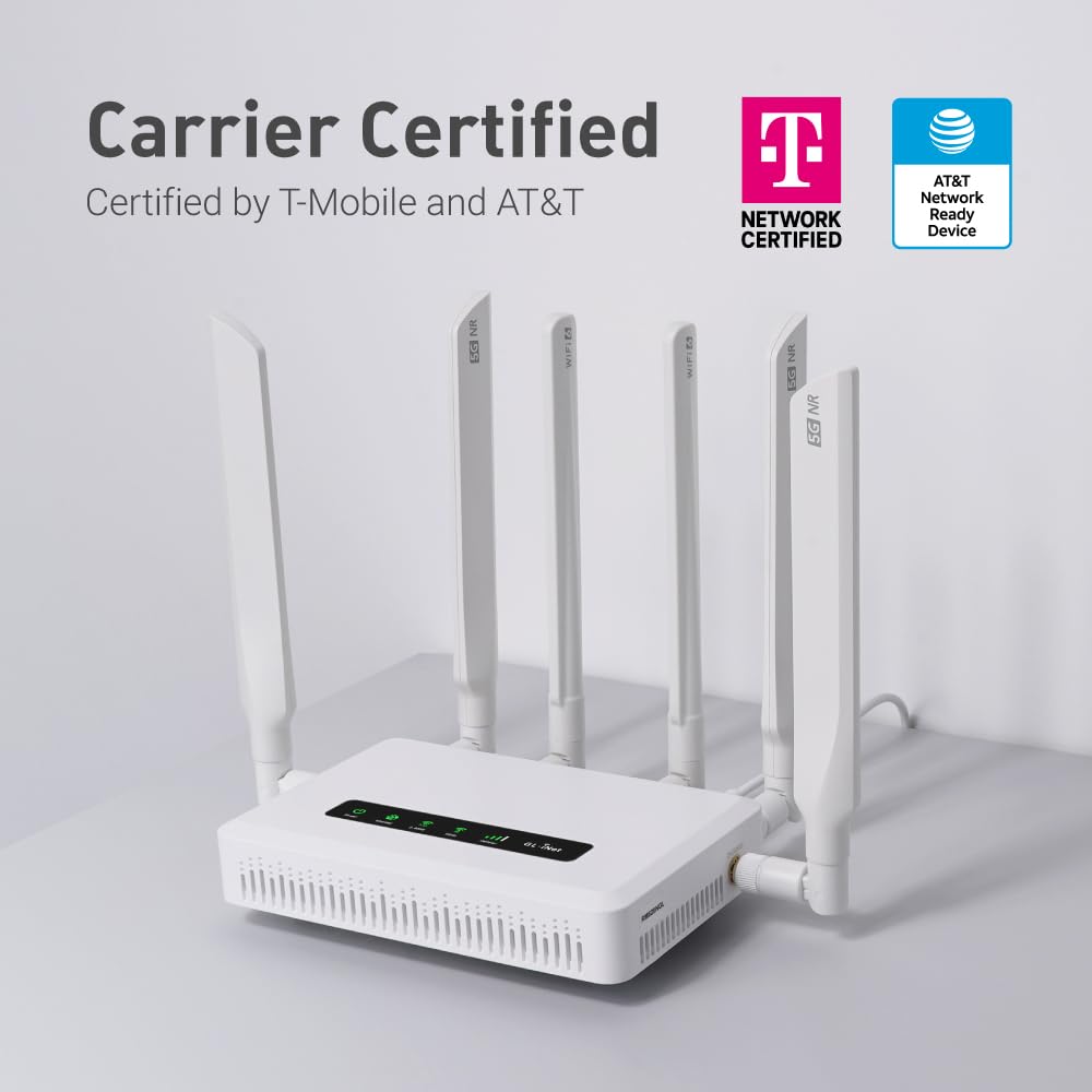 GL.iNet GL-X3000 (Spitz AX) 5G NR AX3000 Cellular Gateway Router, Wi-Fi 6, Detachable Antennas, Dual-SIM, RV, T-Mobile & AT&T IoT Device Certified $285