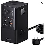 Baseus PowerCombo Charging Station, 3AC+2U+2C Power Strip with 100W USB C Fast Charger, 7-in-1 Portable Charger for Desktop $69.99