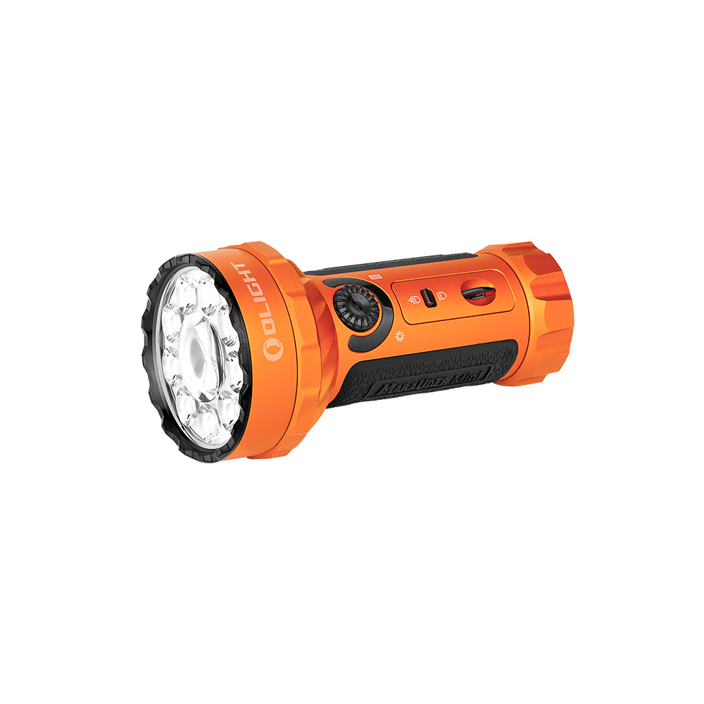 Olight mini marauder. Arguably the best brand in flashlights. Don’t let mini fool you.  The last flashlight you will ever need. At an excellent price. Lifetime warranty. $139