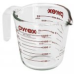 Pyrex Prepware Measuring Cup, Clear with Red Measurements / 2 cup $3.74 add on item @ amazon