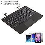 BATTOP Slim Wireless Bluetooth Keyboard with Multi-Touchpad Built-In Unique ... Hidden Stands for Windows, Android 4.0 + .../PC/ Smart Phone-Black $17.24 ac / sss eligible @ amazon