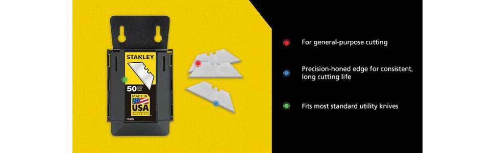 Stanley 50-Pack Heavy Duty Utility Blades with Dispenser $3.99 add on item @ amazon $4