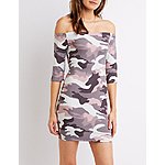 Charlotte Russe Clearance: Printed Off Shoulder Bodycon Dress $4.40, Strappy Pointed Toe Flats $5.03 &amp; More + Free S/H $50+