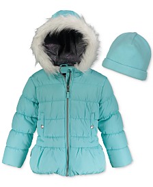 Macy's Girls WeatherTamer Hooded Puffer Jacket & Hat $15.99 + Free Store Pick Up, Various Colors & Size