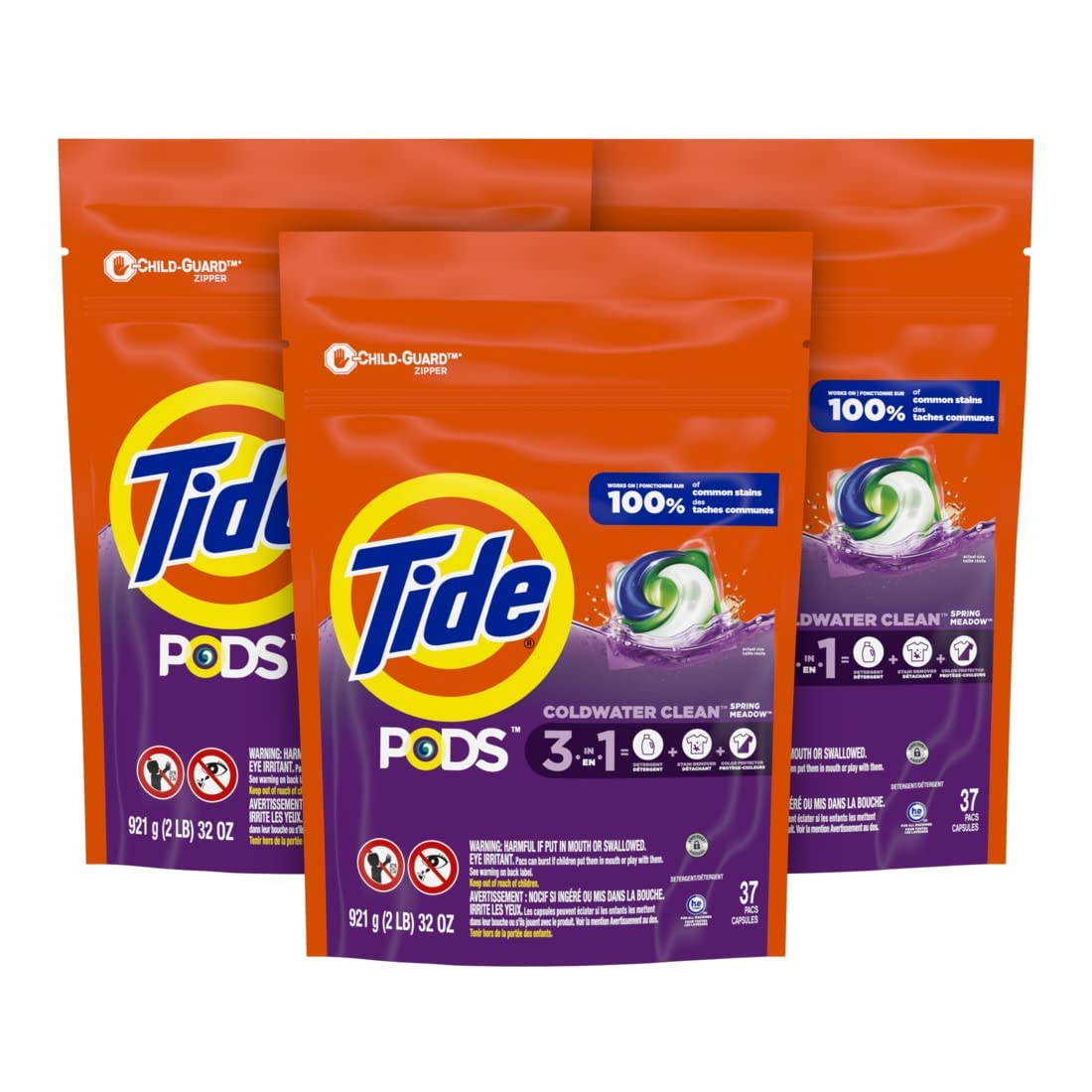 Ymmv Tide PODS Laundry Detergent Soap Pods, Spring Meadow, 37 Count (Pack of 3 Bag Value Pack), Total 111 Count, HE Compatible $19.52 A/C S&S at Amazon