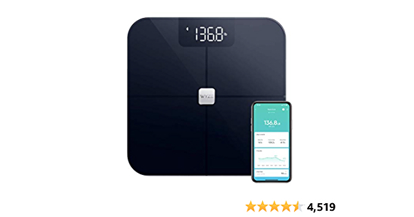 Wyze Scale, Bluetooth Body Fat Scale and Body Weight Composition BMI Smart Scale, Digital Display, Heart Rate Monitor Tracker, Wireless Body Fat Percentage Tracker, Analyze with Sm