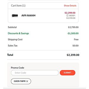 Denon AVR-X6800H 11.4ch Receiver directly from Denon, Free Expedited S/H alt=