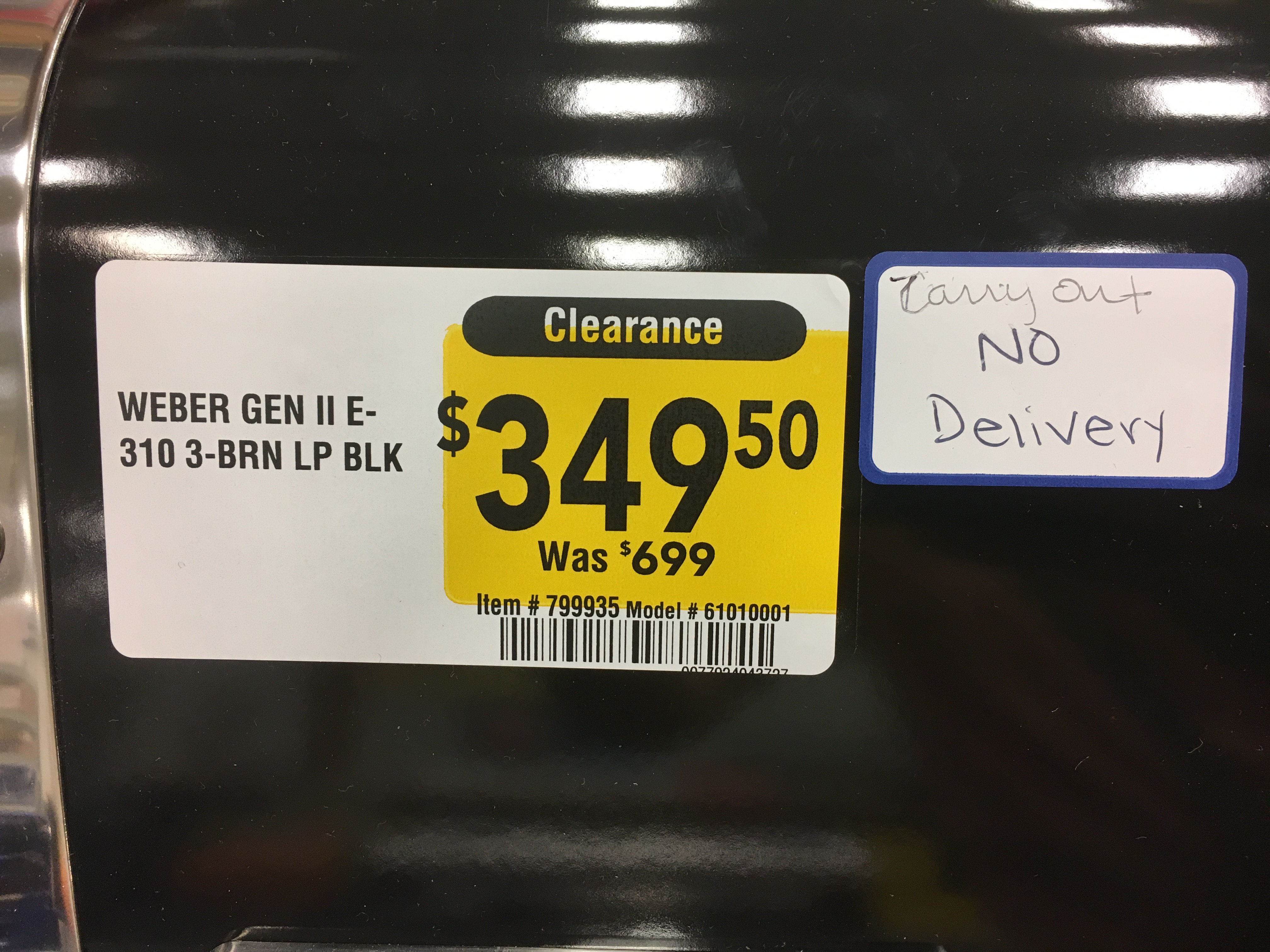 Weber Genesis II E 310 Propane Gas Grill 34950 Lowes YMMV BM