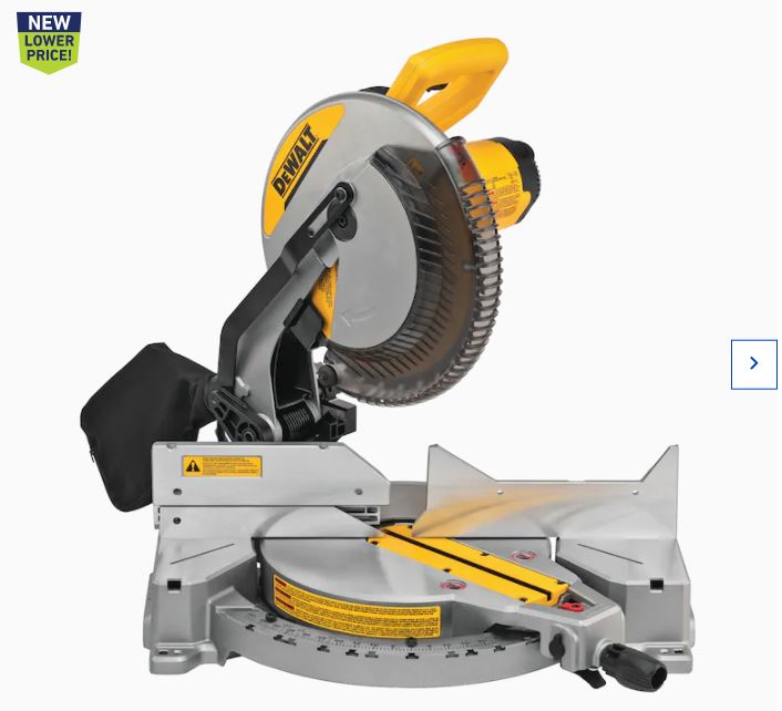Dewalt Miter Saw 12 Inch Compoing from Lowes. $199