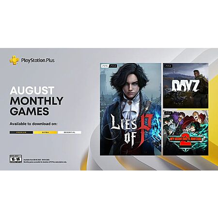 Playstation Plus Monthly Games (Essential) for August: Lies of P, Day Z, My Hero One's Justice 2 (Subscription Req)