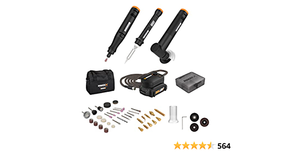 WORX MAKERX WX991L 3pc Crafting Tool Combo Kit - Rotary Tool + Angle Grinder + Wood & Metal Crafter - $99.99