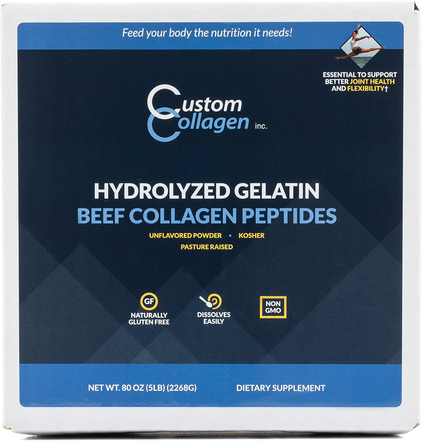 Collagen Peptides Powder 5lb (80oz) Box - $45 Amazon
