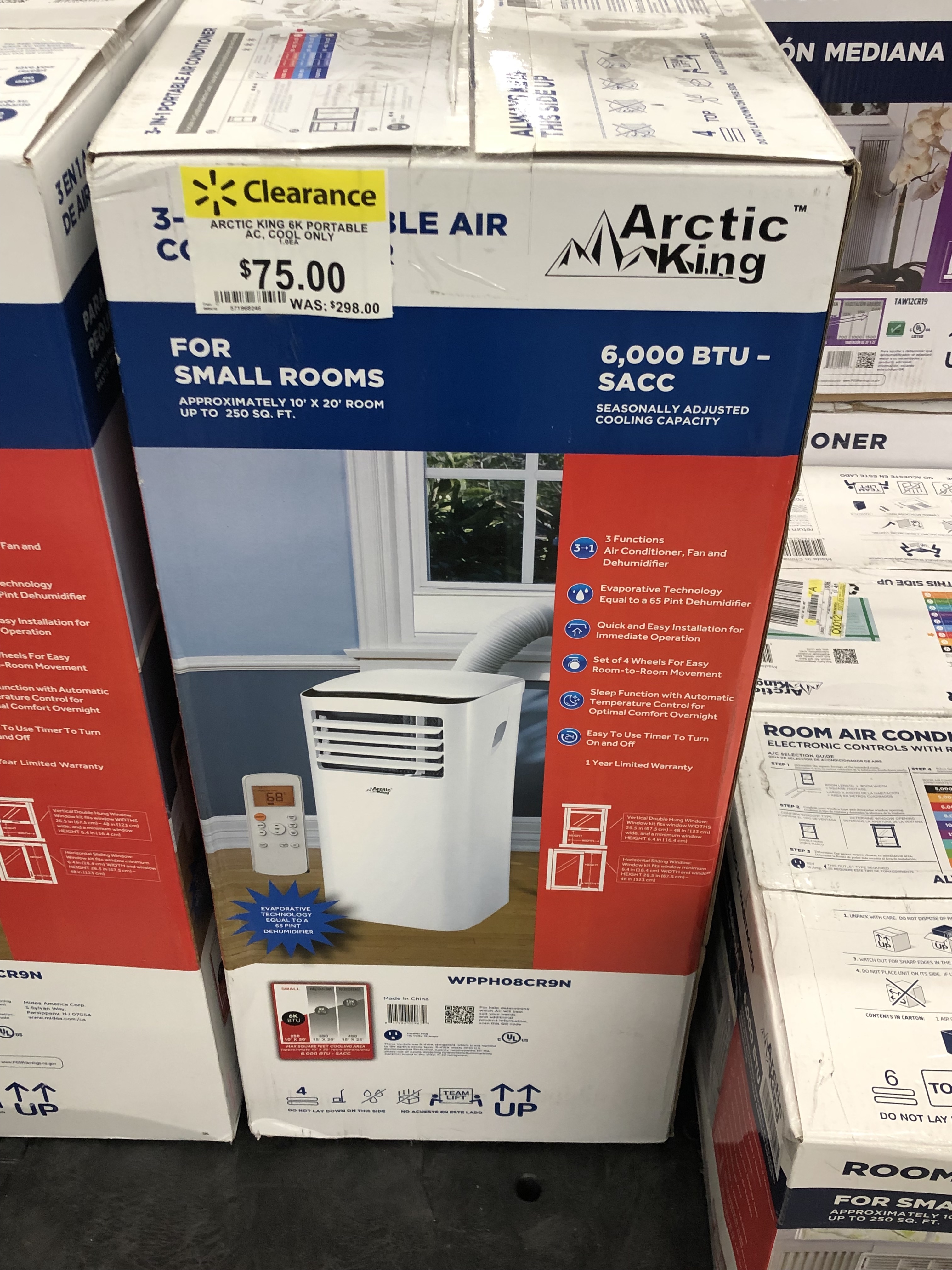 Arctic king 6000 BTU Portable AC $75.00 - Slickdeals.net