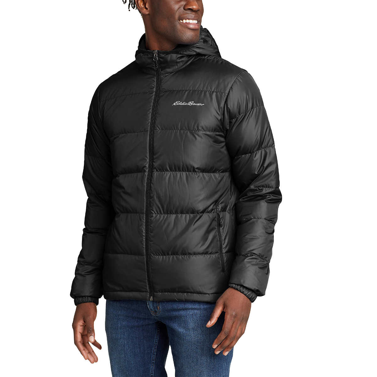 Costco Members: Eddie Bauer Men's Hooded Down Jacket (Black)