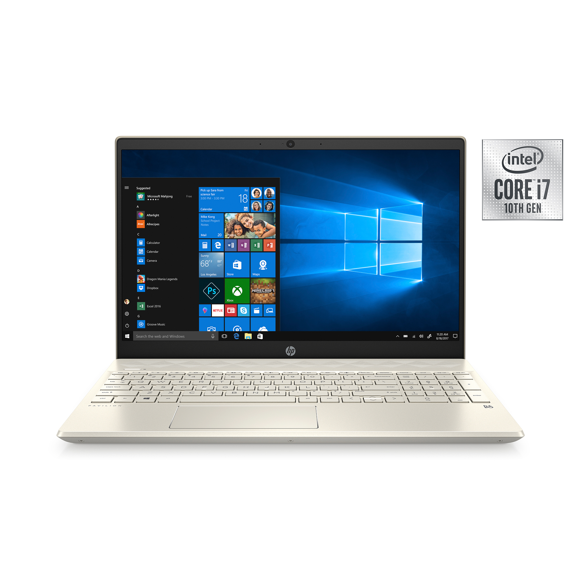 Refurbished HP 15-cs3075wm Pavilion 15.6" FHD i7-1065G7 1.3GHz 8GB RAM 512GB SSD Win 10 Home Lunar Gold $429.99
