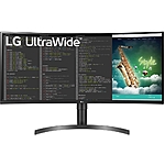 LG 35&quot; LED Curved UltraWide QHD AMD Freesync Monitor with HDR (HDMI, DisplayPort, USB) Black 35WN75CN-B.AUS - $399