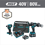 Makita 40V Max XGT Brushless Cordless 2-Pc. Combo Kit (Hammer Driver-Drill/Impact Driver) 2.5Ah GT200D + FREE 40V XGT Brushless 4-Speed 1/2 in. Impact Wrench- YMMV - $329