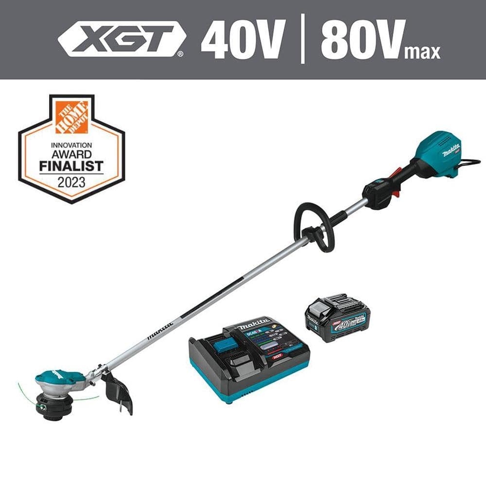 Makita XGT 40V max Brushless Cordless 15 in. String Trimmer Kit (4.0 Ah) GRU01M1 - The Home Depot - ymmv -  (regularly $500) still alive select stores - $99