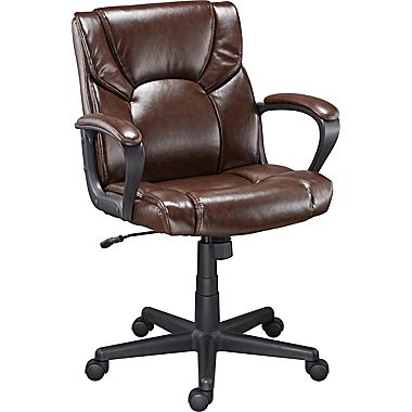 Staples Montessa II Luxura Managers Chair Brown or Black - $49.99