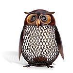 Tooarts Owl Shaped Metal Coin Bank Box Handwork Crafting Art $8.96 + Free Shipping