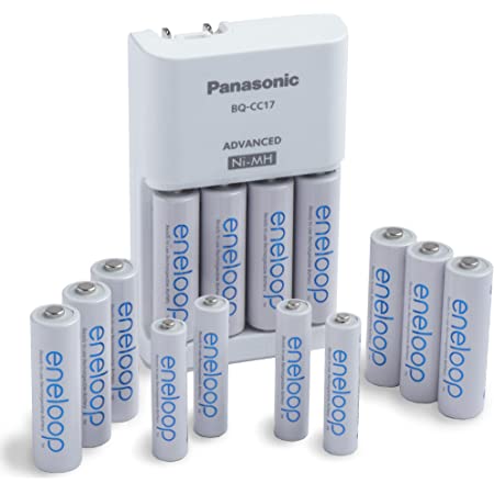 Panasonic K-KJ17MZ104A eneloop Power Pack; 10AA, 4AAA, and Advanced Individual Battery Charger, White $34.95