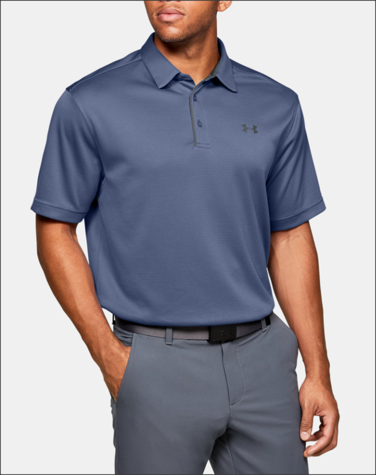 Men's UA Tech Polo (Hushed Blue / Pitch Gray) $19.99