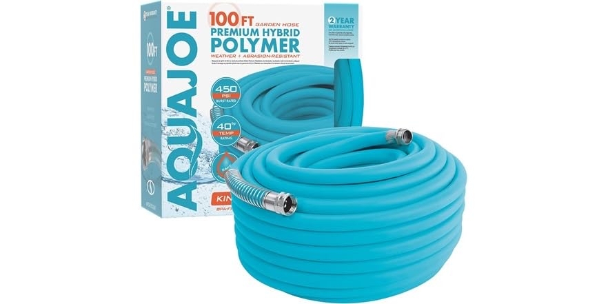 Aqua Joe 100-Ft. Hybrid Polymer Kink-Free Hose - $22.99 - Free shipping for Prime members - $22.99