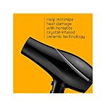 Conair Hair Dryer Style &amp; Shine Natural Crystal Collection, 1875W Hairdryer, 3 Heat Settings, 2 Speeds, Blow Dryer with Concentrator Attachment, $15