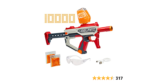Nerf Pro Gelfire Mythic Full Auto Blaster & 10,000 Gelfire Rounds, 800 Round Hopper, Rechargeable Battery, Eyewear, Ages 14 & Up - $49.99