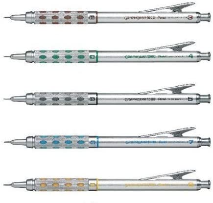 Pentel Graphgear 1000 Automatic Drafting Pencil, 0.3 mm, 0.4 mm, 0.5 mm, 0.7 mm, 0.9 mm - Set of 5 - $20.43 at Lupi Lupi via Amazon