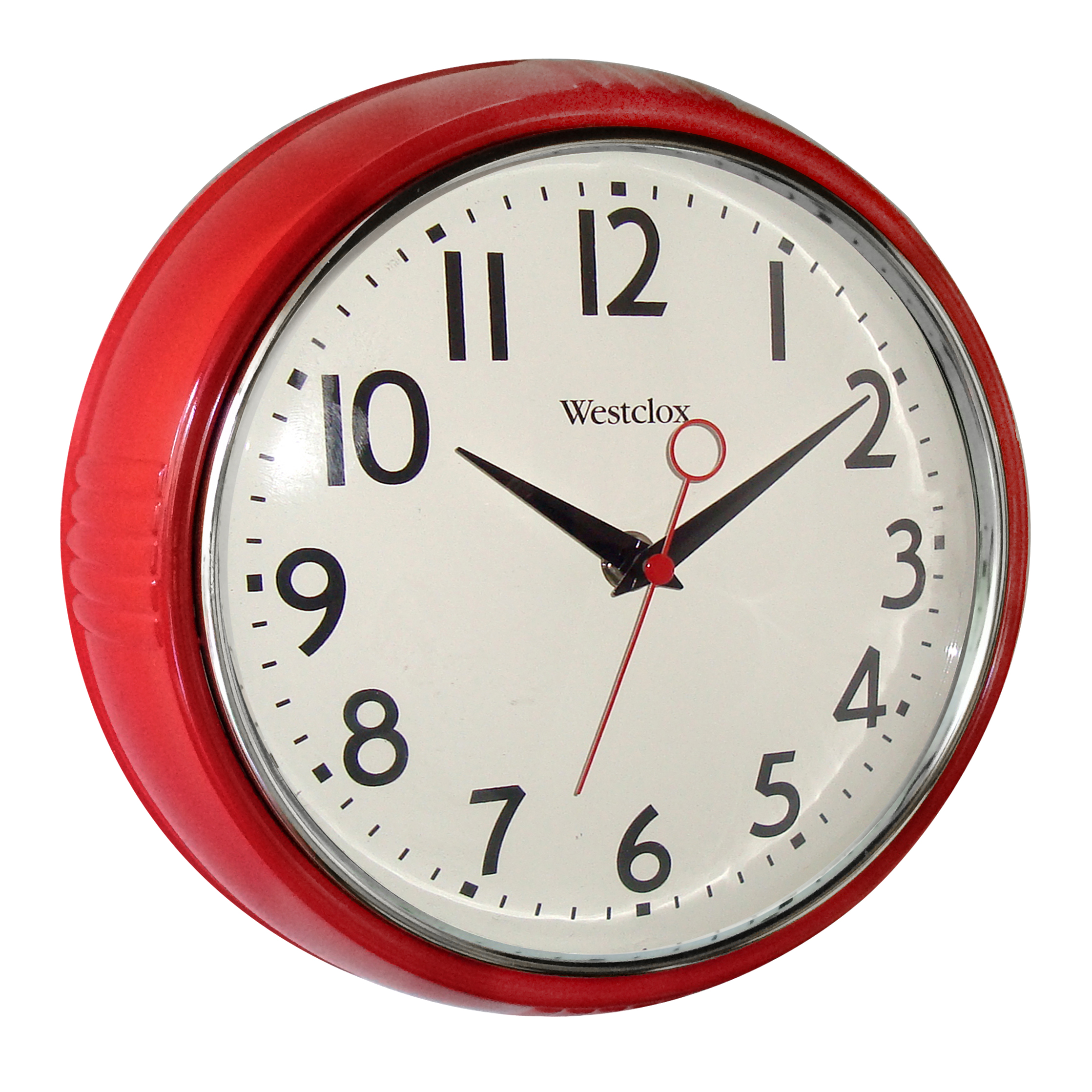 Westclox 9.5" Retro 1950 Kitchen Wall Clock (Red ... Order this custom square wall clock for your home or give to friends and family as a gift for a timeless treasure.