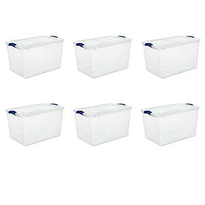 Sterilite Latch Box Stadium Blue 66 qt