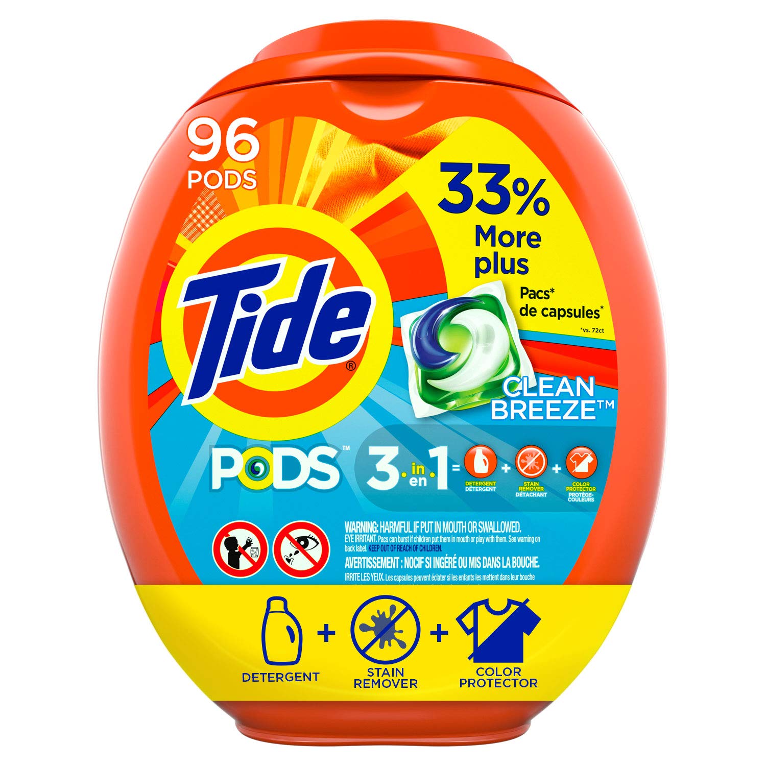 3 Tubs of 96 Tide PODS Laundry Detergent Liquid Pacs, HE Compatible $51.10 or $44.67 W/ S&S + free shipping